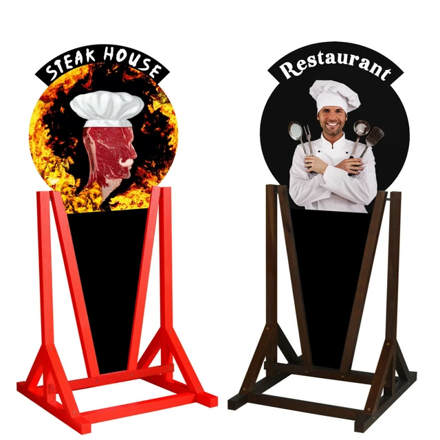 Tableau en Bois pour BAR Pub Restaurant Chef To Go Vintage