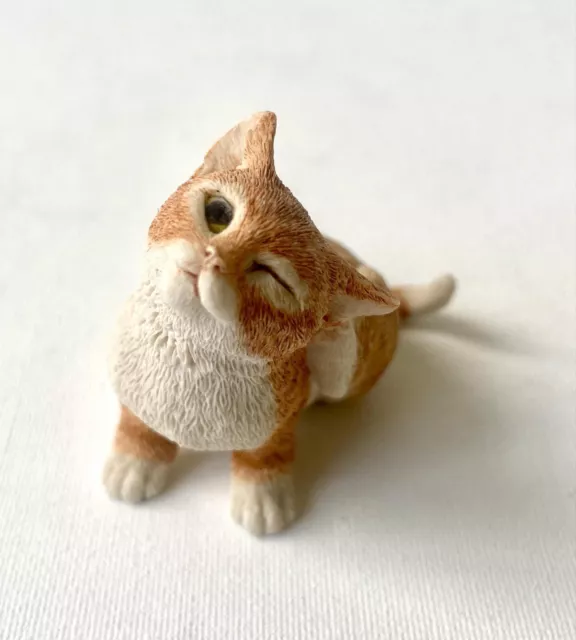 Sherratt And Simpson Ginger Cat Kitten Scratching 5.5cm Tall Excellent Condition