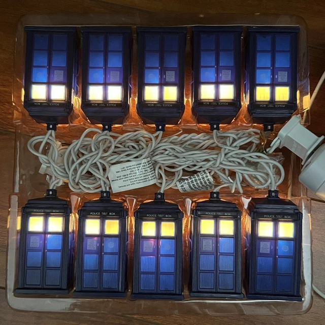 Doctor Who Tardis String Lights Carlisle Rabbit Tanaka Home Decor 2009 NEW