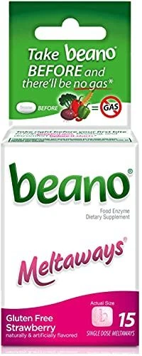 Meltaways | Gas Prevention & Bloating Relief | Strawberry Flavor | 15 Count |...