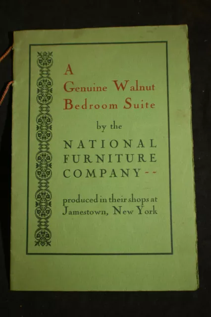 Walnut Bedroom Suite Brochure National Furniture Company Jamestown NY