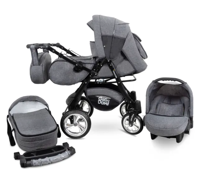Urbano Baby Pram Pushchair Stroller 3in1 Travel system CAR SEAT included 20%OFF
