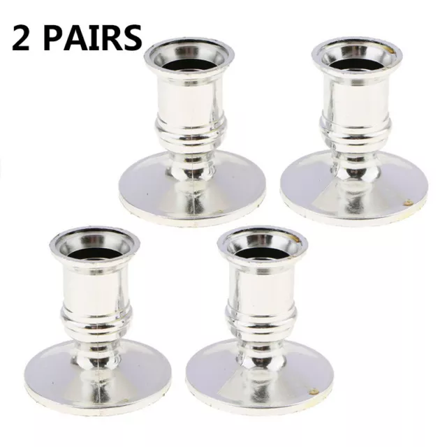 4pcs Candle holder Taper Standard Candlestick Pillar Tea light Durable