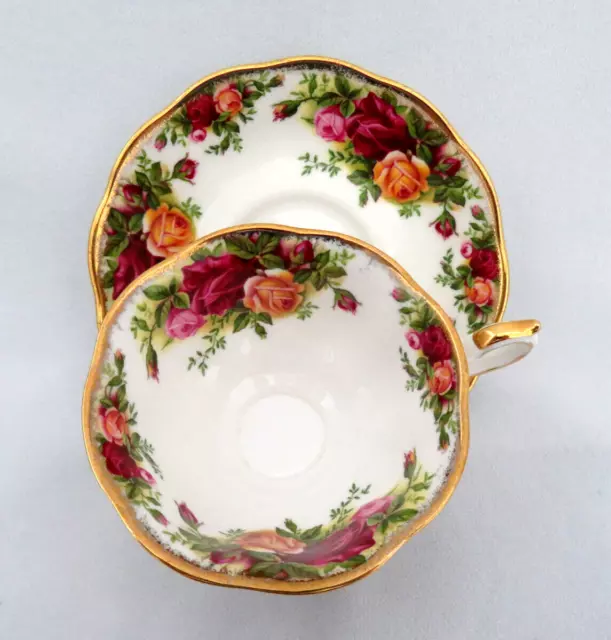 Royal Albert England Bone China Footed Cup & Saucer ~ Old Country Roses