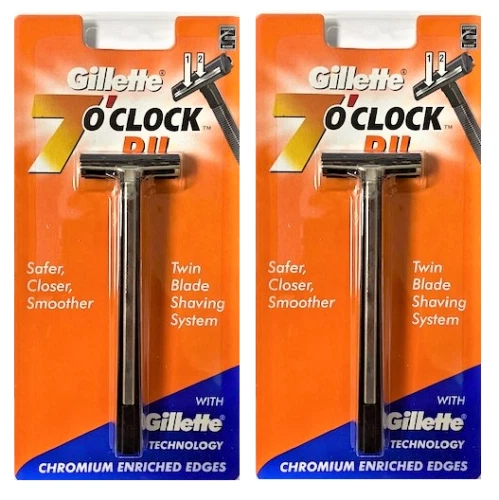 Lot De 2 Poignées De Rasoir Gillette Sensor Excel - Pour Hommes - Lames Doubles