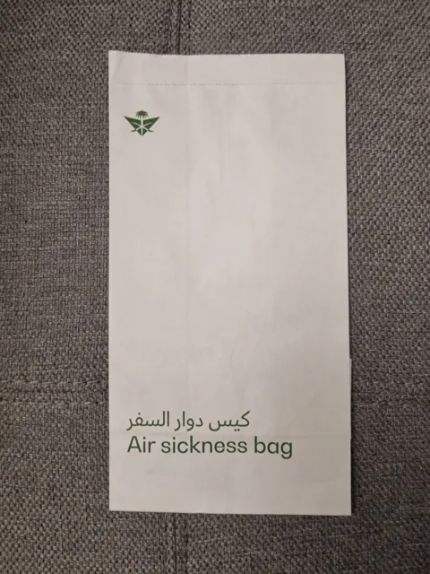 Air Sickness Bag Kotztüte Saudia