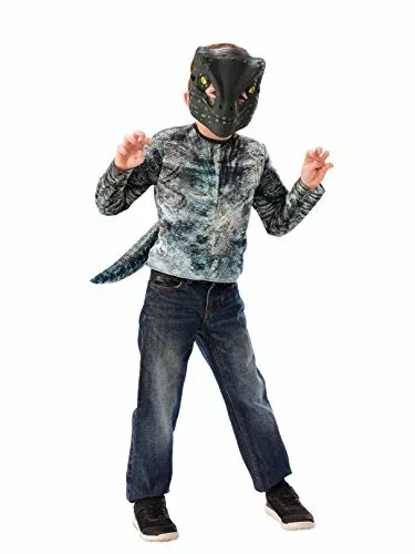 3 Piece Velociraptor Tail Mask Set Dinosaur Halloween Costume Child Small 4-6