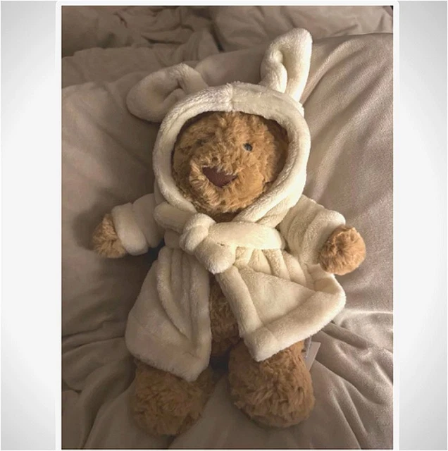 JELLYCAT 26CM BARTHOLOMEW Bear - Cozy Robe Teddy, Perfect Cute Gift £28 ...