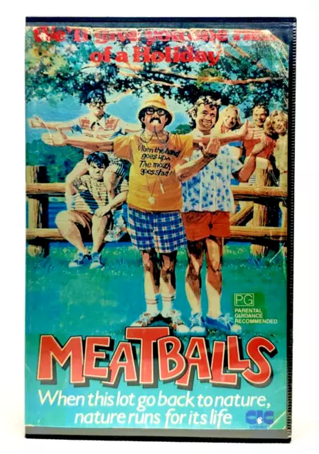 Meatballs VHS PAL Extremely Rare ExRENTAL Big Box TESTED 1979 Australian Release