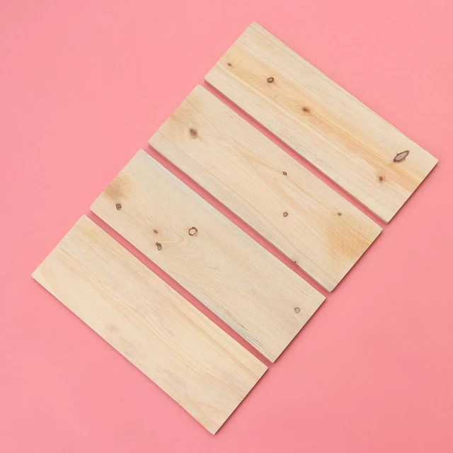 4 piezas bloques de madera sin terminar placas de madera sin terminar etiquetas de puerta de madera