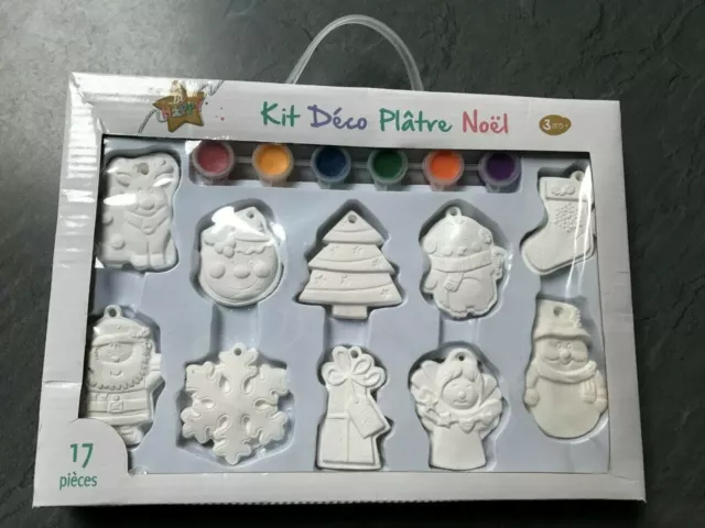 kit déco plâtre noel 17 pièces neuf