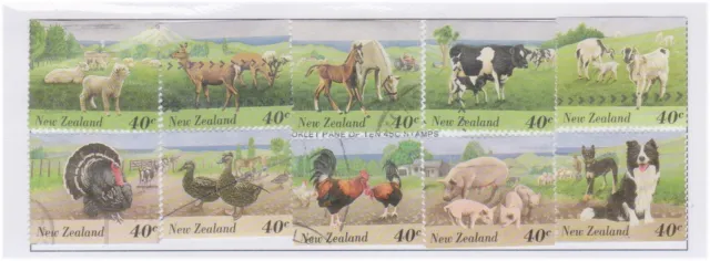 (F154-26) 1995 NZ set of 10stamps Farm animals (Z)  (GR38)