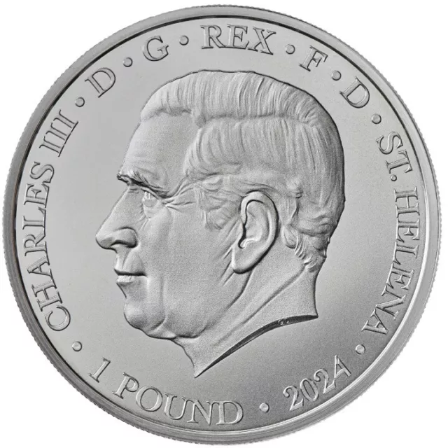 SAINTE HELENE 1 Pound Argent 1 Once Reine des Fées Una et le Lion  2024 2