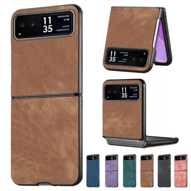 For Motorola Razr 40 / 40 Ultra Case Shockproof Slim Matte Leather Back Cover