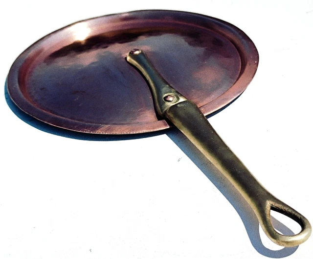 Vintage French Copper Lid Cover Hammered Tin Lining Fits 8inch Pot Pan 1.8lbs Vintage French Copper Lid Cover Hammered Tin Lining Fits 8inch Pot Pan 1.8lbs