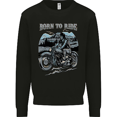 Born to Ride Motorbike Motorcycle Biker Mens Sweatshirt Jumper