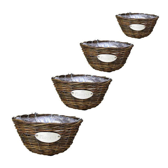 Woven Wicker Pflanzer Vase Indoor Outdoor Garten Hängen Blumentopf Körbe
