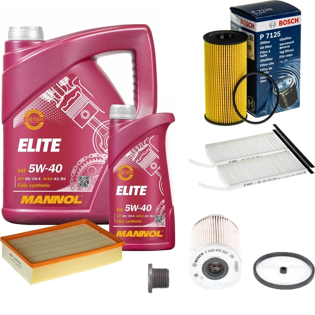 Paquete De Inspección HOMBRE 5 L MANNOL Elite 5W-40 Para Fiat Panda 169