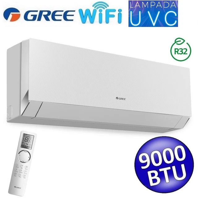 Climatiseur Mural Gree Clivia Blanc 9000 BTU WiFi - Unité Intérieure R32 Neuf