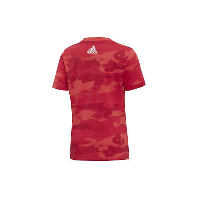 Adidas Ragazze T-Shirt Atletica, Corsa Formazione Stile Sportiva Rosso Palestra 2