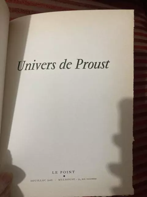 Univers De Proust Le Point Suillac 1959 Tirage Limite Nominatif 4/200 Aptekman