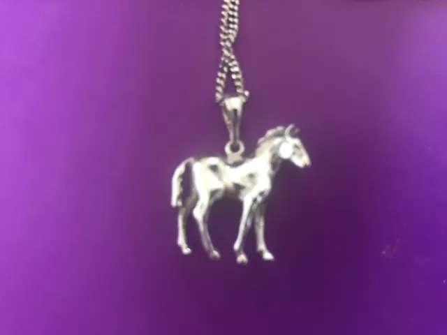 Horse Charm/Pendant Necklace. Sterling Silver. A Kinsale Ireland Dolan Design.