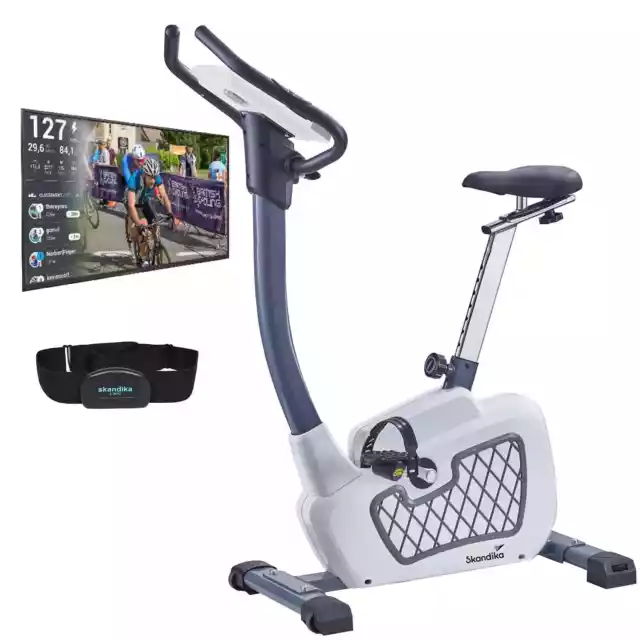 Skandika Wiry Ergometer Heimtrainer iConsole Bluetooth weiß B-Ware