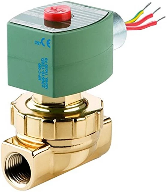 *NEW* Asco 8220G409 120V Brass Solenoid Valve, Normally closed