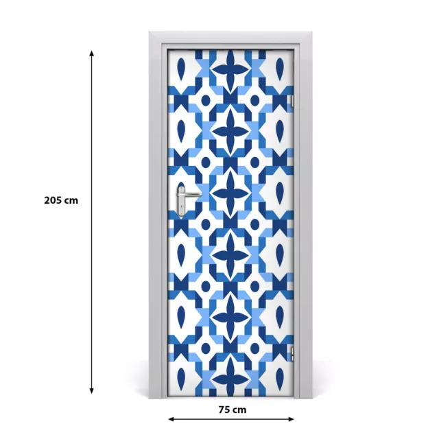 Vinilos para Puertas Decorativos Adhesivos 75x205 cm fondo geométrico