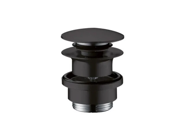 Pieza base de drenaje de fregadero abierto push para Hansgrohe 50100671 en acabado negro mate