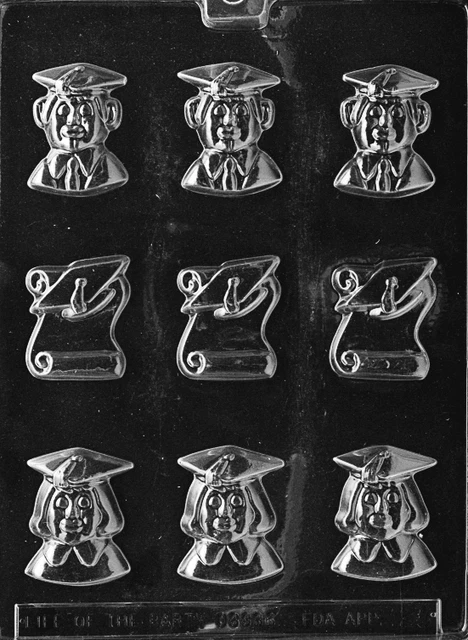 BS GRADUATION PIECES Mold Chocolate Candy graduation party favors cupcake