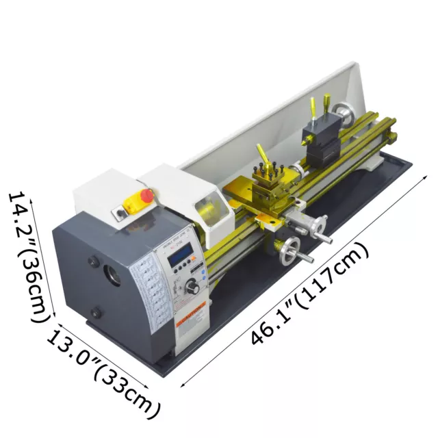 110V Metal Bench Lathe Metric-Inch Universal Thread Electronic Change Gear 1100W