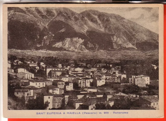 Cartolina  S. Eufemia A Maiella  Antica   Viaggiata 1950 Panorama Invernale