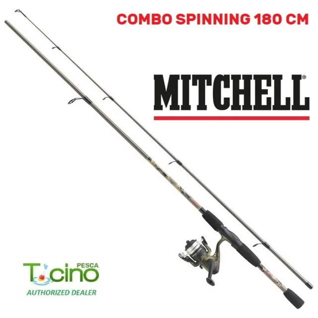 Mitchell Tanager Camo II Combo Canne à Pêche + Moulinet De 2000 Spinning 180 CM