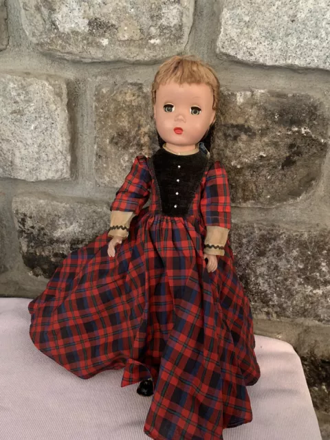 Vintage Madame Alexander Little Women Doll Jo Hard Plastic 14” 1950’s Original