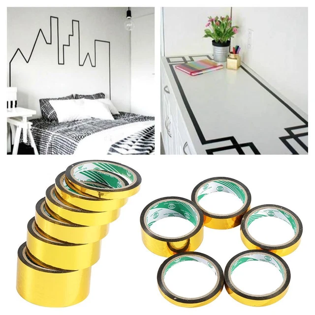 25 m,50 m decorazione fai da te per decorazione nastro adesivo riflettente nastro dorato laser