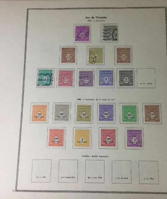 Timbres Arc De Triomphe ,Lot De Timbres