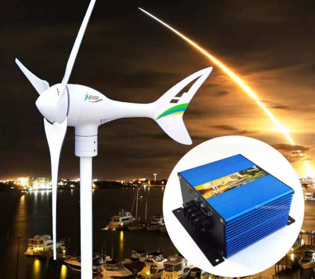 Apollo MAX 550 W 12V AC Magnet Wind Turbine Generator 3 Blade+ Charge Controller