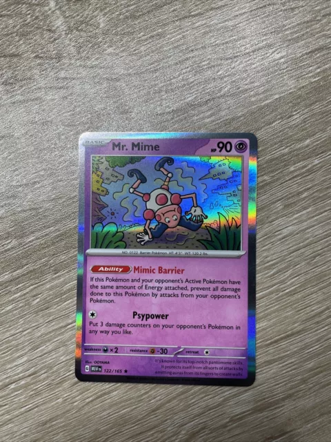 Mr Mime - Scharlachrot & Violett 151 - 122/165 - Reverse Holo selten - Pokemon AGB