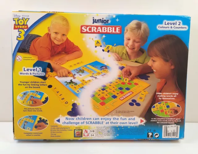 Mattel Toy Story 3 Junior Junior Scrabble - Disney Pixar 2009 COMPLETE VGC 2