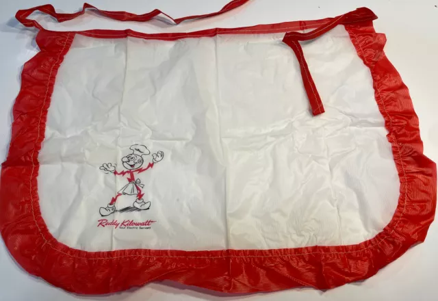 Vintage 1950’s  Reddy Kilowatt Plastic Bin/Apron Mint