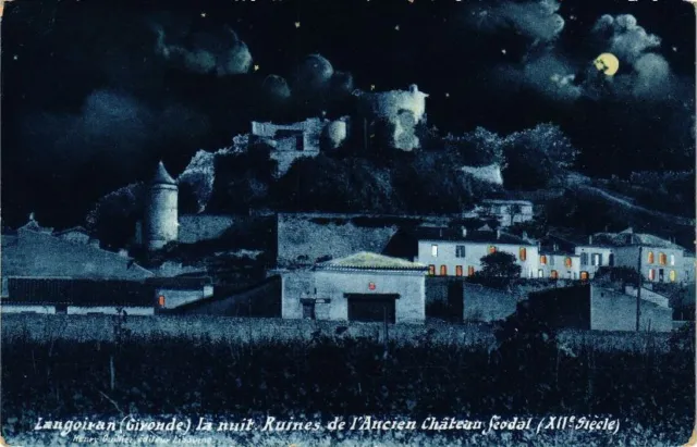 CPA LANGOIRAN at night.Ruins of the Old Feudal Castle (176695)