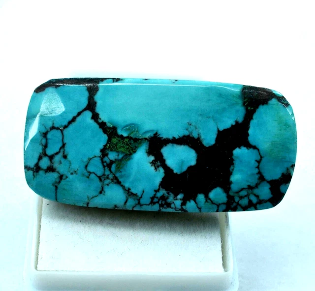63.85 ct Natural Blue Spider Turquoise Gem Rough Untreated Mined Gemstone