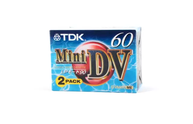 TDK Mini DV Cassette 2 pack 60 / 90 Mins NEW SEALED DVC Made in Japan Tape