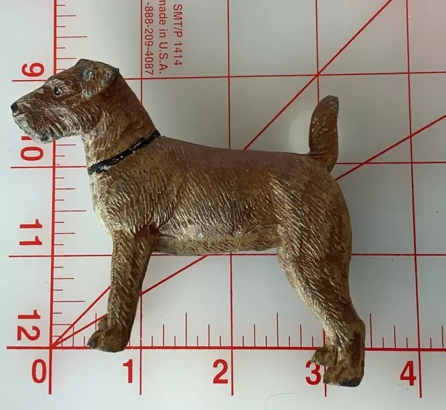 Cold Painted Jack Russell Terrier Dog Germany Cast Lead Metal Vintage