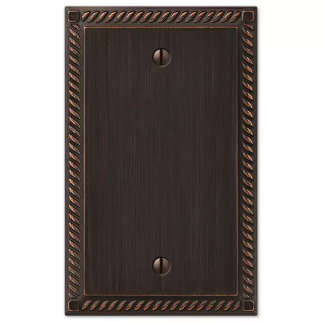 Electrical Switchplate or Outlet Cover Georgian Aged Bronze Rope Single Double