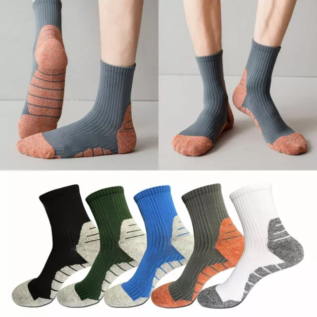 Men's Mid Cut Ankle Quarter Athletic Casual Sport Cotton Socks Size 8-12