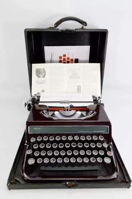 MACCHINA DA SCRIVERE OLIVETTI STUDIO 42 TYPEWRITER OLD RED matr. 152875