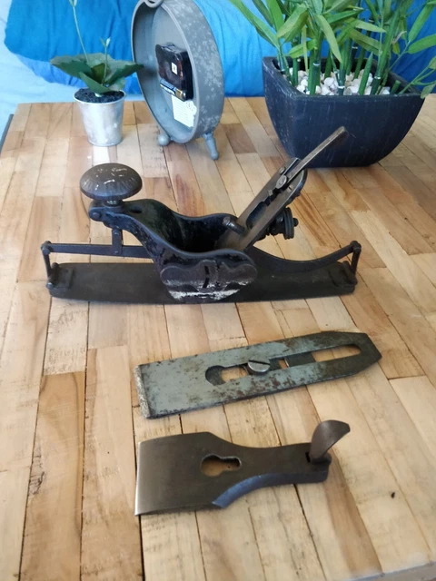 Ancien rabot Stanley Handyman poignées bois made In England