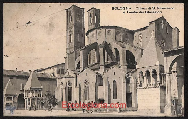 ae2045 - CARTOLINA  D'EPOCA - Bologna Città - Chiesa di S. Francesco  1909